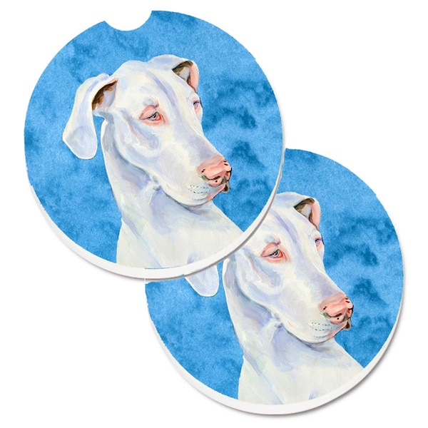 Carolines Treasures Blue Great Dane Cup Holder Car Coaster, PK2 LH9356BUCARC - main
